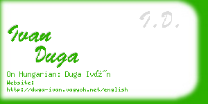 ivan duga business card